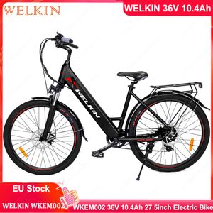 Stock UE WELKIN 36V 10.4Ah 350W Motore 27.5inch Pneumatico WKEM002 Mountain Climbing E-Bike Bici elettrica per adulti