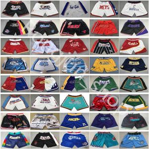 Pantaloncini da basket di dikembe mutombo solo non indossano pantalone sport tasca drazen petrovic jimmy maggiordomo jamal murray kyrie irving dwyane wade maglie