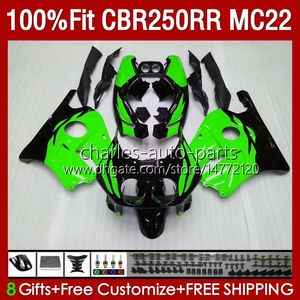 Injection Body For HONDA CBR250 CBR 250RR 250 RR CC 131No.178 CBR250RR MC22 90 91 92 93 94 95 96 97 98 99 Green black 250CC 1990 1991 1992 1993 1996 1997 1998 1999 Fairing