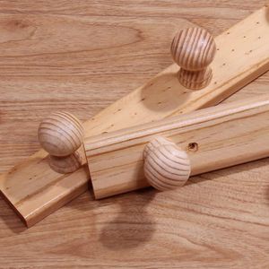 Вешалки стойки эль -деревянный крючок мешок 3 крючки настенные вешалка деревянная стойка