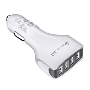 QC3.0 Quick Car Charger четыре USB -валюта сигарета легкая зарядка для iPhone xiaomi Автомобильный адаптер