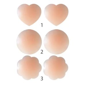 3 Styles Women Reusable Invisible Adhesive Silicone Breast Chest Sticker Nipple Cover Bra Pasties Pad Petal Mat Stickers Accessories