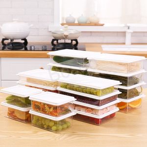 Mutfak Meyve Buzdolabı Saklama Kutusu Kek Sebze Plastik Saklama Kutuları Masaüstü Takı Sundries Tidy Toz Geçirmez Kılıf BH6332 ​​WLY