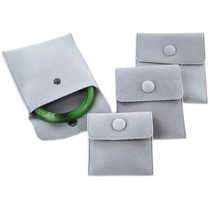 Мягкая бархатная сумка-браслет Ожерелье Серьги Кольца Хранение Ювелирный мешочек с застежкой-кнопкой Сумки Упаковочная сумка