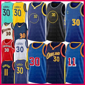 Stephen Curry James Wiseman Basketbol Forması Erkekler Gençlik Kid's Klay Thompson Gömlek 75. Yıldönümü Formaları 30 33 11 MVP