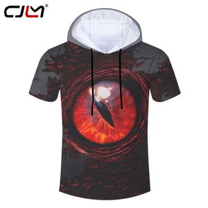 Мужская красочная футболка с капюшоном, индивидуальная футболка с 3D принтом, мужские футболки с красными глазами, пуловер, оптовая продажа 220623