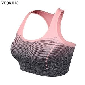 VEQKING Gradient High Stretch Sport-BHsWomen Quick Dry gepolstertes Sport-Top für FitnessYoga Running Gym Seamless Sport Bra Top T200601