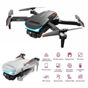 Yeni stil K101 MAX Mini Drone ile Çift 4K HD Kamera Optik Lokalizasyon Drone Gerçek Zamanlı Şanzıman Helikopter Oyuncak Hediyeleri