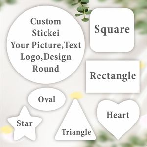 100pcs 210cm adesivo personalizado White Labelwedding Design Kraft Baking Gift da sua própria empresa Nome da empresa 220607