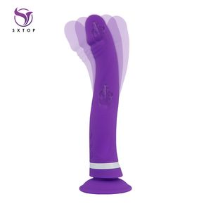 Copo de sucção destacável Sucker g-spot G-spot 10 Vibração Motores duplos Massageador massageador Realista Penis Vibrator Girl Sexy Toys Mulheres