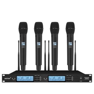 Microphones Professional UHF Беспроводной микрофон Система Handheld Lavalier Home Karaoke Party Stage