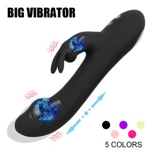 Сексуальные игрушки для женщин Clitoris g-Spot Стимулятор автоматического растяжения анальной заглушки магическая палочка Вибратор кролика 10 режимов 3 скорости