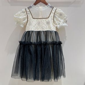 Летние детские кружевные платья для девочек, модное платье с цветочным принтом для маленьких девочек, детская одежда-пачка на день рождения
