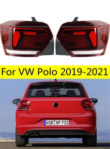 VW Polo LED Kuyruk Işığı için 2pcs Arka lamba Parçaları 20 19-2022 Arka lamba arka lamba LED sinyal frenini tersine çevirme park facelift yükseltmesi