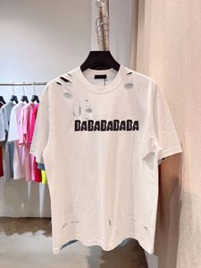 2022 Paris erkek T Gömlek Tasarımcısı Tops Moda Yaz Pamuk Beyaz T-Shirt Kadın Kazak Erkekler Ceket Yuvarlak Yaka Gri T-shirt Mektup 3D Baskı G55