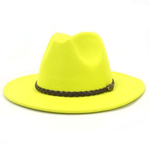 Шерстяная шляпа роскошные шляпы федоры для женщин мужчины почувствовали, что шляпа осень зима широкая красавица