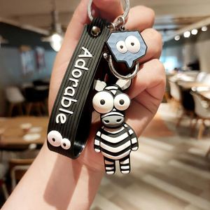 Wholesale funny toys for sale - Group buy Party Favor Cartoon Animal Key Chain PVC Zebra Giraffe Funny Toy Keychain Car Key Ring Holder Party Birthday Gifts For Children Bag Charms
