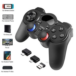 Игровые контроллеры Joysticks 2.4G Controller Gamepad Android Беспроводной джойстик Joypad для Switch PS3/Смарт -телефон ПК Smart TV Box Blue