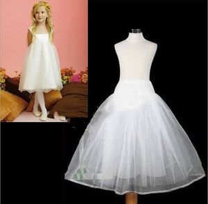 2015 Sıcak Satış Üç Daire Çember Beyaz Kızların Petticoats Balo Çocuk Çocuk Elbise Kayma Çiçek Kız Etek Petticoat Ücretsiz Kargo