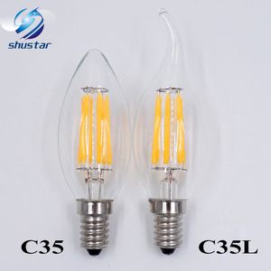 E12 E14 B22 E27 Filament LED candle light bulb 2W 4W 6W dimmable bulbs Replacing 60W Filament Bulbs LED SAA UL AC85-265V