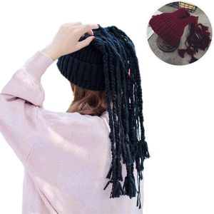 2017 novità giamaicano parrucca lavorata a maglia twist treccia berretti cappello unisex solido intreccio africano capelli nappa berretti hip hop