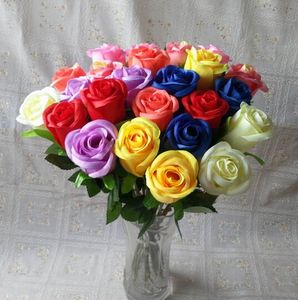 Taze Gül Yapay Çiçekler Gerçek Dokunmatik Gül Çiçekler, Ev Süslemeleri Düğün veya Doğum Günü için Ücretsiz Kargo Hjia125