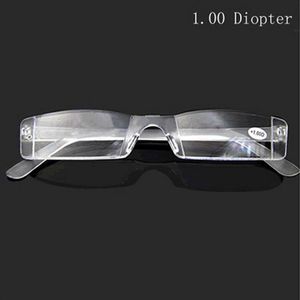 Hafif Şeffaf Renk Çerçevesiz Reçine Büyüteç Okuma Gözlükleri + 1.0 / + 1.5 / + 2.0 / + 2.5 / + 3.0 / + 3.5 / + 4.0 Presbiyopik Gözlük Ücretsiz Kargo