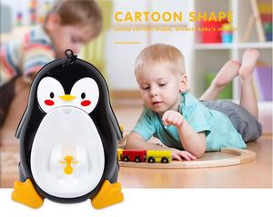 Baby Boys Standing Urinal Penguin Shape Wall-Mounted Urinals Toilet Training Children Stand Vertical Urinal Potty Suction Cup