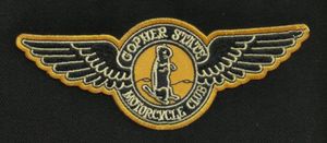 Gopher State Vintage Style 1945 Motosiklet Kulübü Yelek Outlaw Biker MC Ceket Punk Punk Sool Erony Yamalar Üzerinde