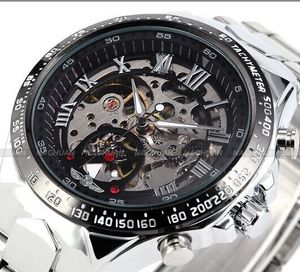 2024 novo vencedor cronógrafo relógio automático inoxidável masculino esqueleto de aço completo relógio masculino mecânico relógio de pulso para homem