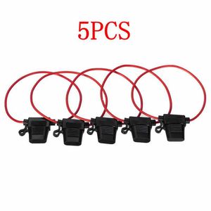 Atacado-preço de atacado durável 5 pcs em linha lâmina padrão suporte do fusível prova de respingo para 12 V 30A Mini Blade Fuse Holder Car Bike