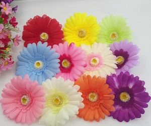 Künstliche Blumen Afrikanisches Gänseblümchen Blumenkopf Gerbera Haarschmuck Haarsimulation Seidenblume Großhandel Gerbera Gänseblümchen (100 Stück/Menge)