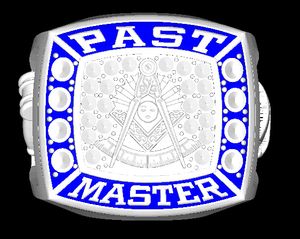 Nova chegada incrível Past Master Masonic anel de campeão com caixa de anel de veludo preto e frete grátis