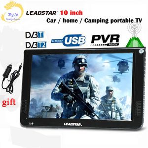 LeadStar D10 10 inç Taşınabilir TV Dijital Oyuncu DVB-T / T2 / ISDB / Analog Hepsi Bir Mini TV Desteği USB / TFTV Programları Araç Şarj Hediye