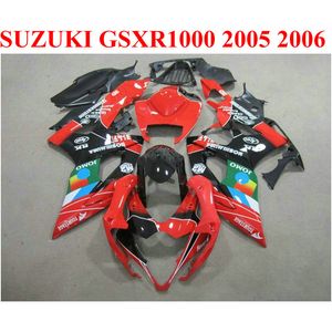 Обтекатели для мотоциклов ABS для SUZUKI GSXR1000 05 06 обвесы K5 K6 GSXR 1000 2005 2006 красный зеленый обтекатель JOMO EF94