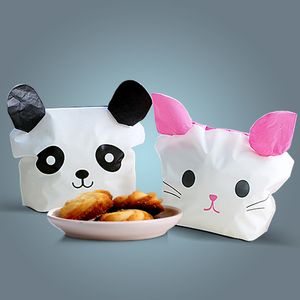 Panda ve tavşan aperatif çanta Çerez Pişirme Fırında Bisküvi Şeker Çanta 95 adet / grup
