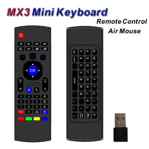 X8 Беспроводная клавишная муха воздушная мышь Дистанционное дистанционное управление гироскопические датчики микроскопия микрофон Combo MX3-M для MX3 MXQ M8 M8S M95 S905 X96 Android TV Box