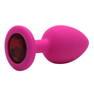 Silicone Jeweled Butt Plug Anal Plug Rhinestone Sex Toy Stopper Produto adulto #R21