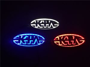 Araba Styling 11.9 cm * 6.2 cm 5D Arka Rozeti Ampul Amblem Logosu LED Işık Sticker Lamba Kia K5 / Sorento / Soul / Forte / Cerato / Sportage / Rio