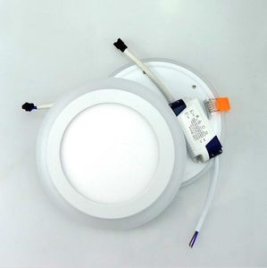 3 Models LED Panel Downlight 6W 9W 16W 24W Round Square 4color Double Color LED Ceiling Recessed Panel Light AC85-265V