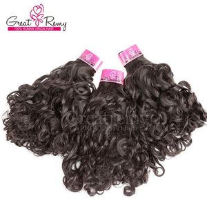 3шт бразильский вьющиеся плетение натуральные волосы Feavings 10-30 дюймов бразильские пакеты волос для черных женщин Dhgate Breakremy волосы быстрая доставка
