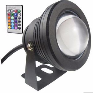 IP65 10W RGB Taşkın Işığı Işığı Sualtı LED Taşkın Işıkları Yüzme Havuzu Açık Su Geçirmez Taşıt Işıkları Aydınlatma DC 12V Dışbükey Lens
