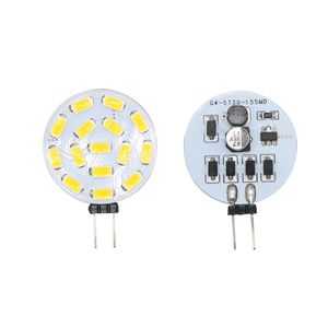 G4 LED 5730 SMD 15LEDs 180 градусов белый / теплый белый автомобиль морской Кемпер RV лампа AC / DC 12V