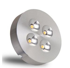 Fabrika Toptan 12W Simli Dim LED Puck Işık Sıcak Doğal Ev / İşyeri LED Puck Işık Beyaz LED Altında Kabine Lights Soğuk