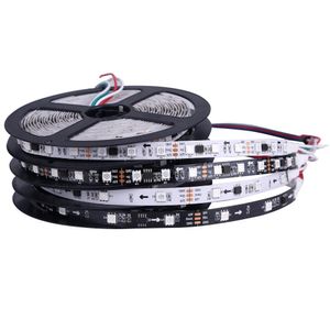 WS2811 LED Şerit 5050 SMD RGB 30 / 60LEDS / M 5 M DC 12 V Rüya Sihirli Renk Adreslenebilir Dijital Bant 1 IC Kontrol 3 LED
