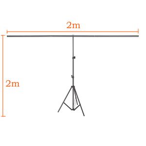 Freeshipping Photography Backdrop Background Support Stand System Metal with 3 clamps 200cm X 200cm