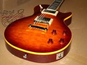 Toptan gitar Özel Mağazalar Elektro Gitar Bal patlama Alev Sunburst Ücretsiz kargo