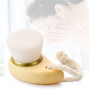 Ручная деревянная щетка для лица с мягкой щетиной, косметические щетки для чистки лица для глубокого очищения пор, инструменты для макияжа