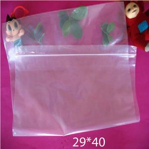 29x40cm 100шт прозрачный мешок PE-толстый прозрачный ziplock Поли мешок, resealable застежка-молния сцепление печать одежда пластиковый мешок упаковки