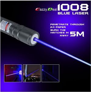 НОВАЯ высокая мощность 1000 м 405 нм Мощные фиолетово-синие фиолетовые лазерные указки SOS Lazer Фонарик охотничье обучение, бесплатная доставка